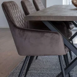 Essplatzgruppe mit Tisch Räuchereiche - Traka (siebenteilig)