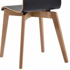 Essstuhl in Schwarz & Natur - Vulias (2er Set)