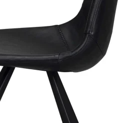 Esstisch & 6 schwarze Stühle - Flints (siebenteilig)