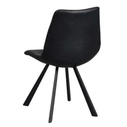 Esstisch & 6 schwarze Stühle - Flints (siebenteilig)