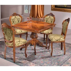 Esstisch & Stühle im Barockstil - Vennezo (fünfteilig)