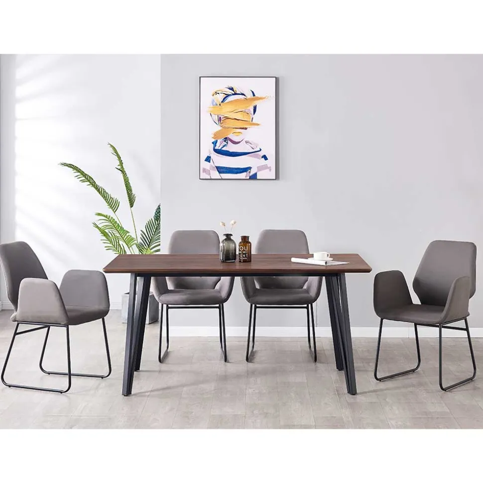 Esstisch & vier Tischsessel Set - Registran (fünfteilig)