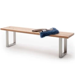 Esstisch Bank aus Wildeiche & Edelstahl - Ovarion