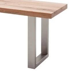 Esstisch Bank aus Wildeiche & Edelstahl - Ovarion