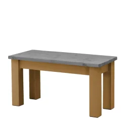 Esstisch Bank in Grau & Laugenfarbig - Adrano