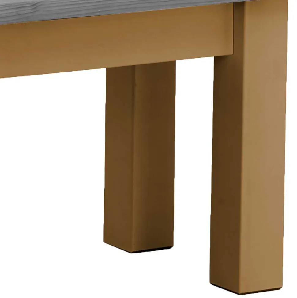 Esstisch Bank in Grau & Laugenfarbig - Adrano