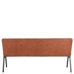 Esstisch Bank mit Lehne in Cognac Braun - Christine