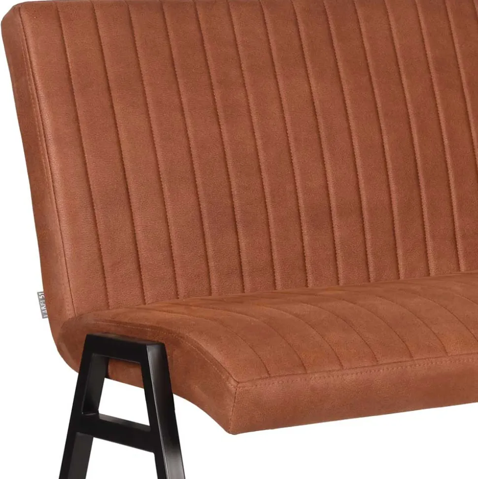 Esstisch Bank mit Lehne in Cognac Braun - Christine