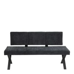 Esstisch Bank mit Rückenlehne in Anthrazit - Cramania