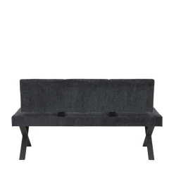 Esstisch Bank mit Rückenlehne in Anthrazit - Cramania