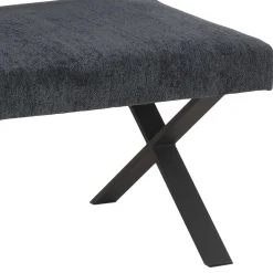 Esstisch Bank mit Rückenlehne in Anthrazit - Cramania