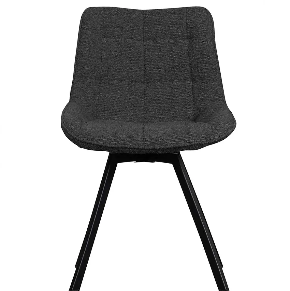 Esstisch Drehstuhl aus Boucle Stoff - Seymour (2er Set)