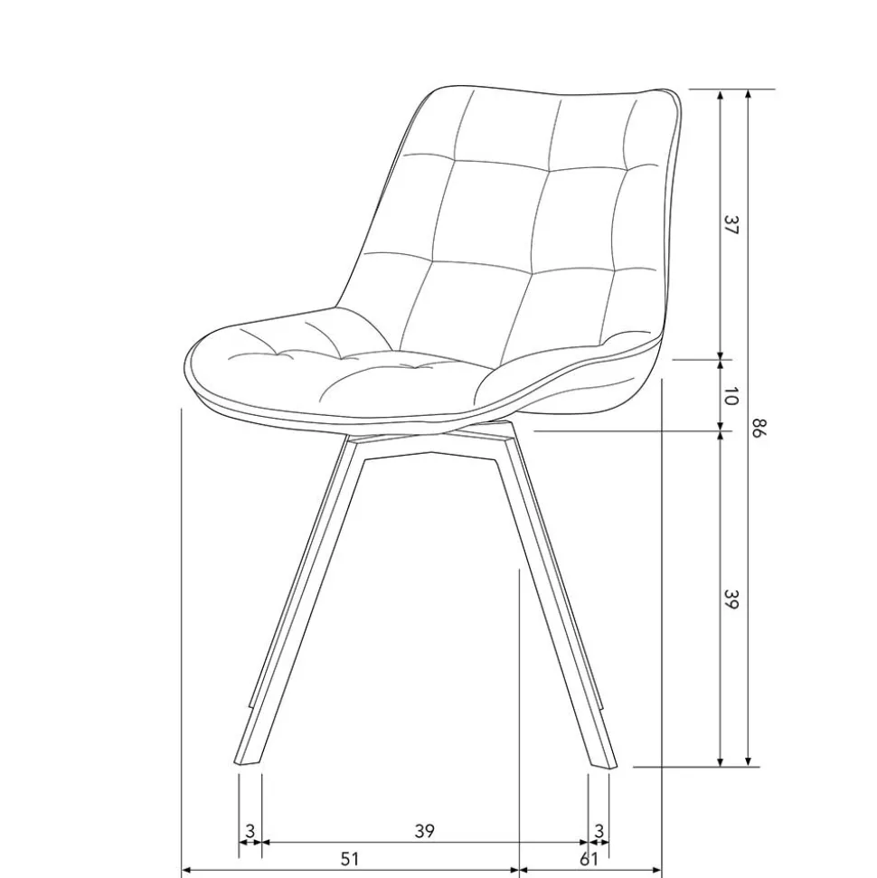 Esstisch Drehstuhl aus Boucle Stoff - Seymour (2er Set)