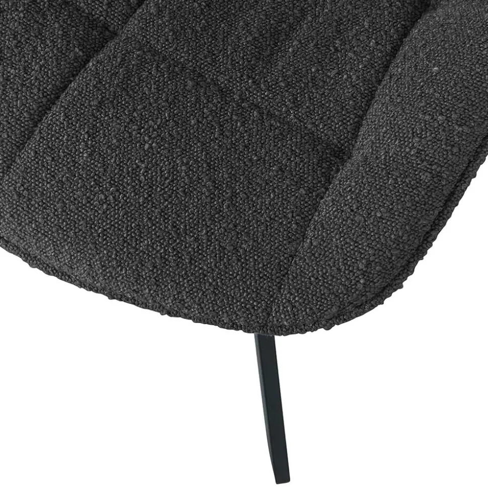 Esstisch Drehstuhl aus Boucle Stoff - Seymour (2er Set)