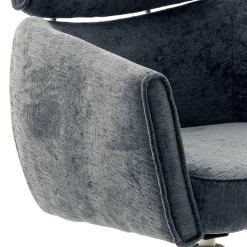 Esstisch Drehstuhl in Anthrazit Webstoffbezug - Turex (2er Set)