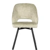 Esstisch Drehstuhl in Beige Struktursamt - Turena (2er Set)