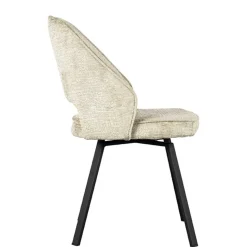Esstisch Drehstuhl in Beige Struktursamt - Turena (2er Set)