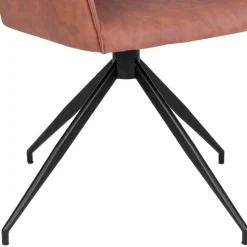 Esstisch Drehstuhl in Cognac Braun - Dress