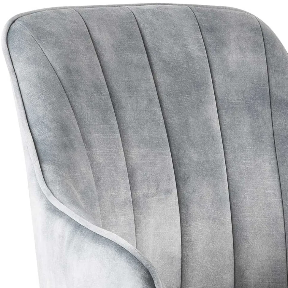 Esstisch Drehstuhl in Grau & Eichefarben - Puebla (2er Set)