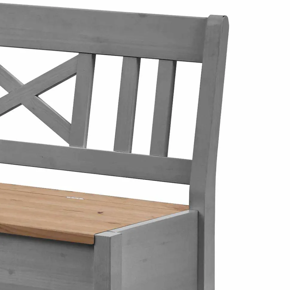 Esstisch Eckbank Jytte in Grau Kiefer massiv