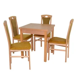 Esstisch Gruppe in Buche - Kerneta (fünfteilig)