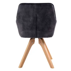 Esstisch Gruppe mit Samtstühlen - Odyssena (siebenteilig)