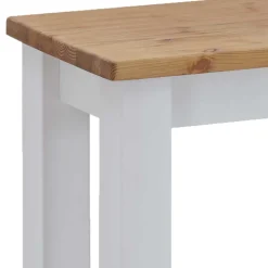 Esstisch Holzbank in Weiß & Kiefer Lauge - Molzau