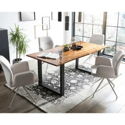 Esstisch Kombination modern - Ambruzian (fünfteilig)