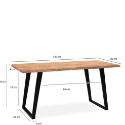 Esstisch mit schrägen U-Beinen - Alice