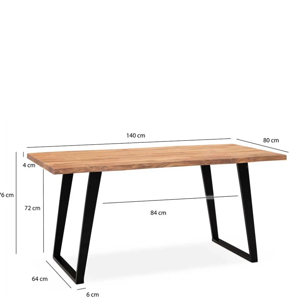 Esstisch mit schrägen U-Beinen - Alice
