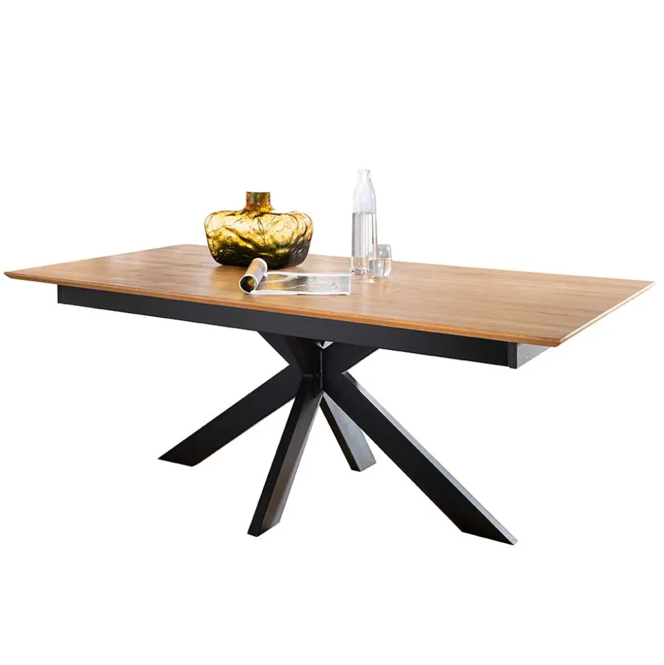 Esstisch mit Schweizer Kante & Spider Gestell - Karoline