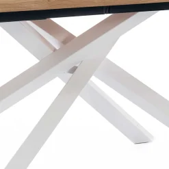 Esstisch mit weißem Mikado Fußgestell - Ewarton