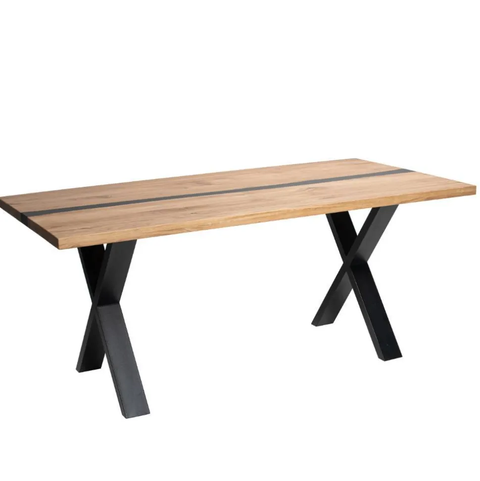 Esstisch mit X-Metallbeinen - Drakura