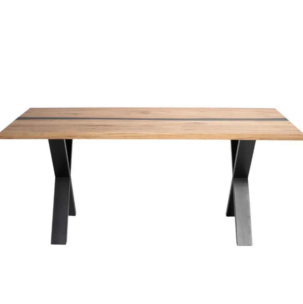 Esstisch mit X-Metallbeinen - Drakura