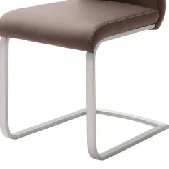 Esstisch Schwingstuhl in Braun Finca Kunstleder (4er Set)