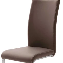 Esstisch Schwingstuhl in Braun Finca Kunstleder (4er Set)