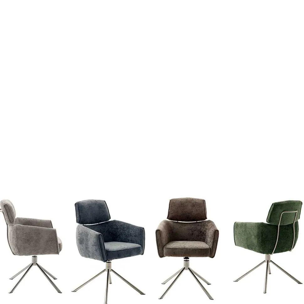 Esstisch Sessel in Oliv Grün Stoff - Occita (2er Set)