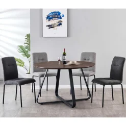 Esstisch Sitzgruppe mit Tisch Rund - Grace (fünfteilig)