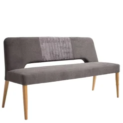 Esstisch Sofa Bank in Dunkelgrau Stoff Velours - Merka