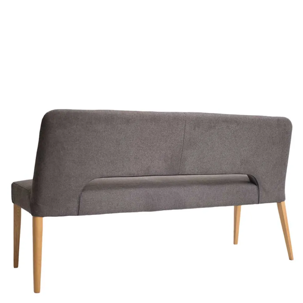 Esstisch Sofa Bank in Dunkelgrau Stoff Velours - Merka