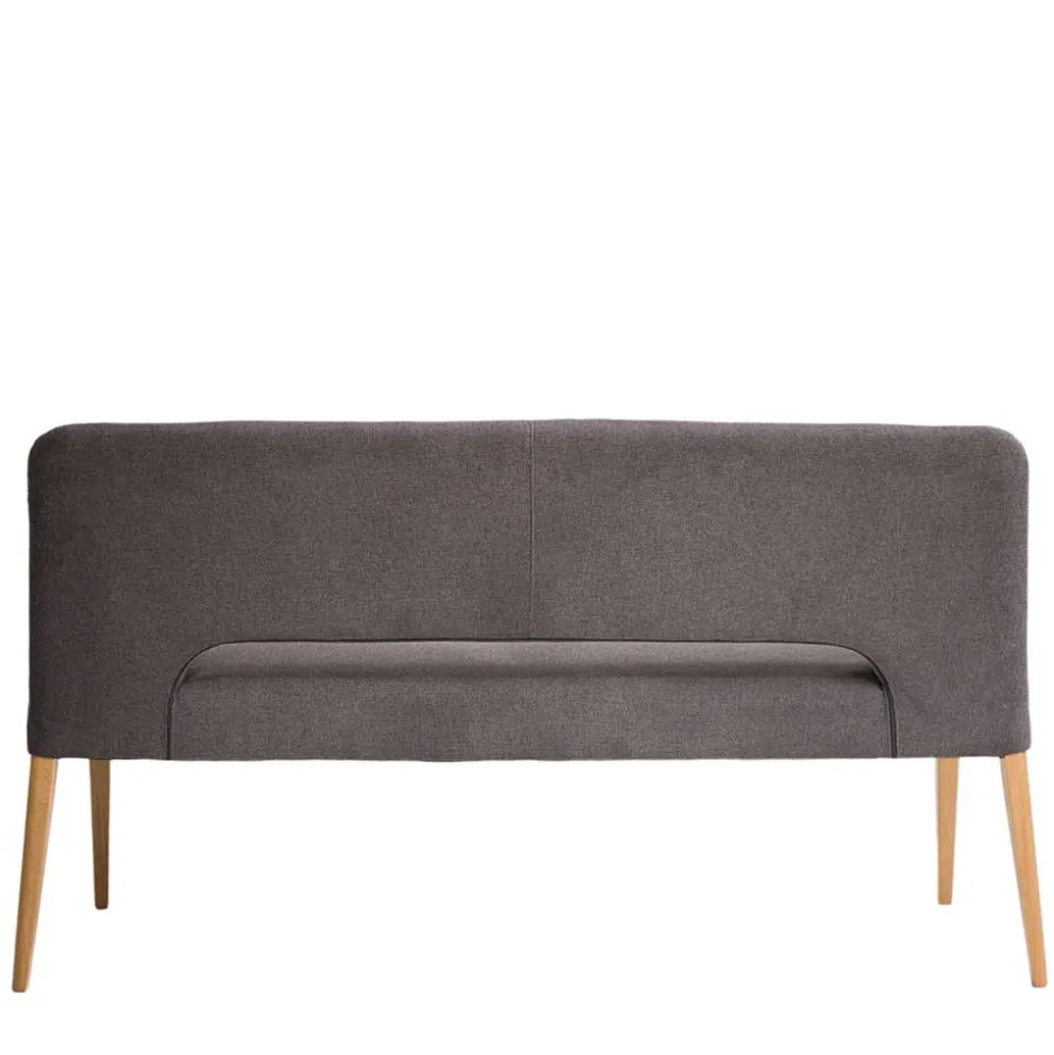 Esstisch Sofa Bank in Dunkelgrau Stoff Velours - Merka