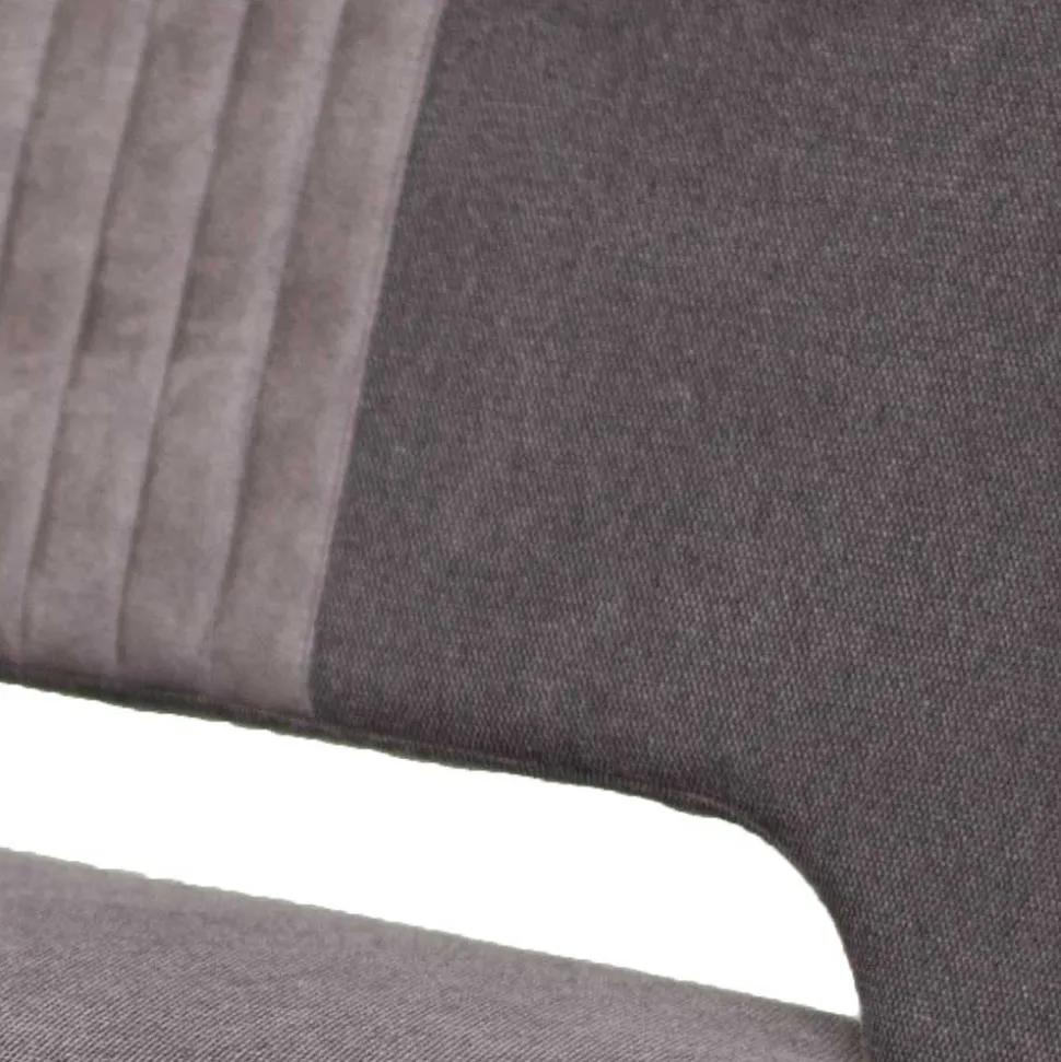 Esstisch Sofa Bank in Dunkelgrau Stoff Velours - Merka