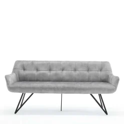 Esstisch Sofa in Grau Velours - Reymonda