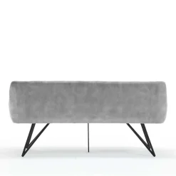 Esstisch Sofa in Grau Velours - Reymonda