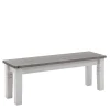 Esstischbank Mirandesca in Weiß Grau