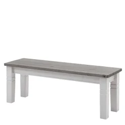 Esstischbank Mirandesca in Weiß Grau