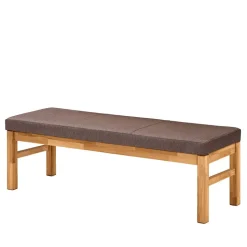 Esstischbank mit Stoffpolster in Braun - Virds