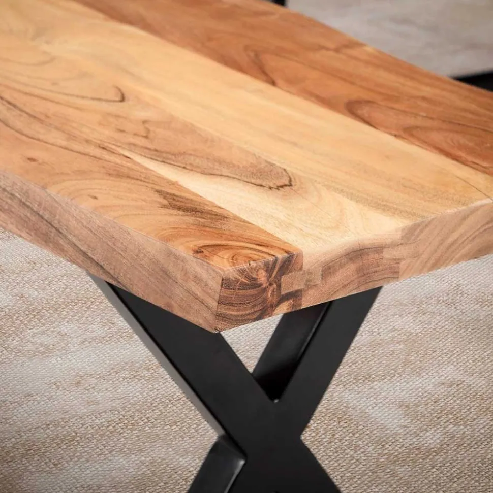 Esstischbank mit X-Beinen - Rajavo