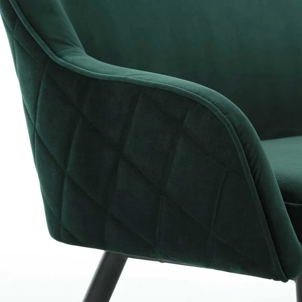 Esszimmer Bank in Dunkelgrün Samt - Laruis