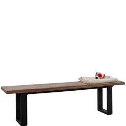Esszimmer Bank in Holzoptik & Schwarz - Kwin